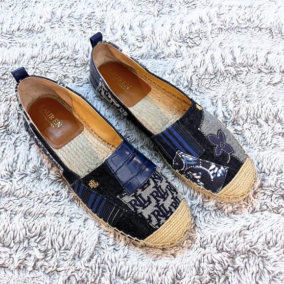 Lauren Ralph Lauren Cameryn Patch Espadrilles Flats Size 10 - Picture 2 of 8